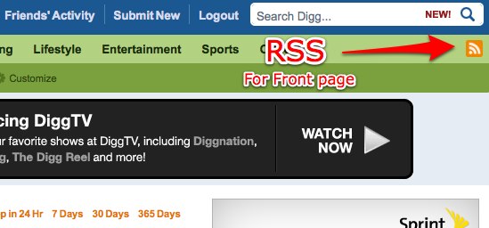 Digg Front Page