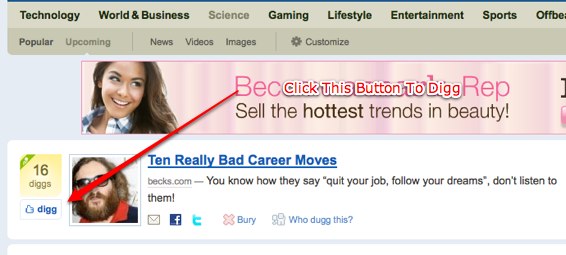 Digg Front Page