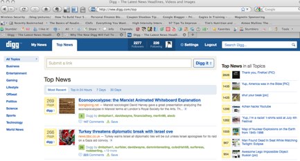 New Digg Front Page